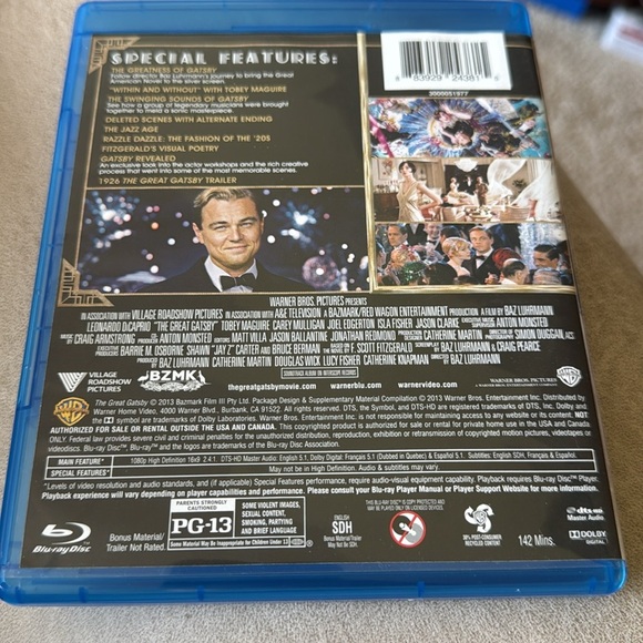 The Great Gatsby Blu-ray & Dvd EUC Leonardo DiCaprio Carey Mulligan - Picture 2 of 4